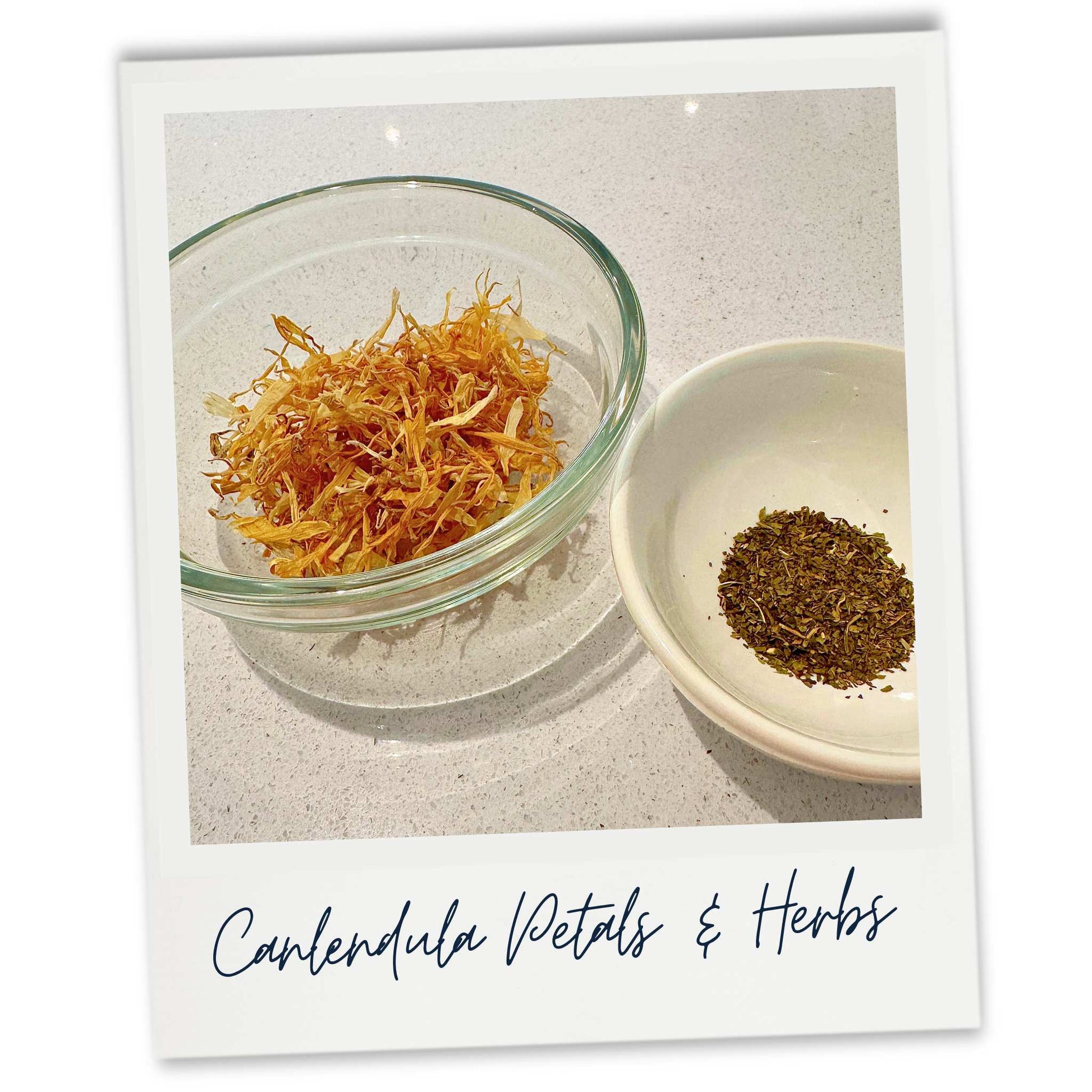 Calendula Petals and Herbs used in Orange Verbena wax melts