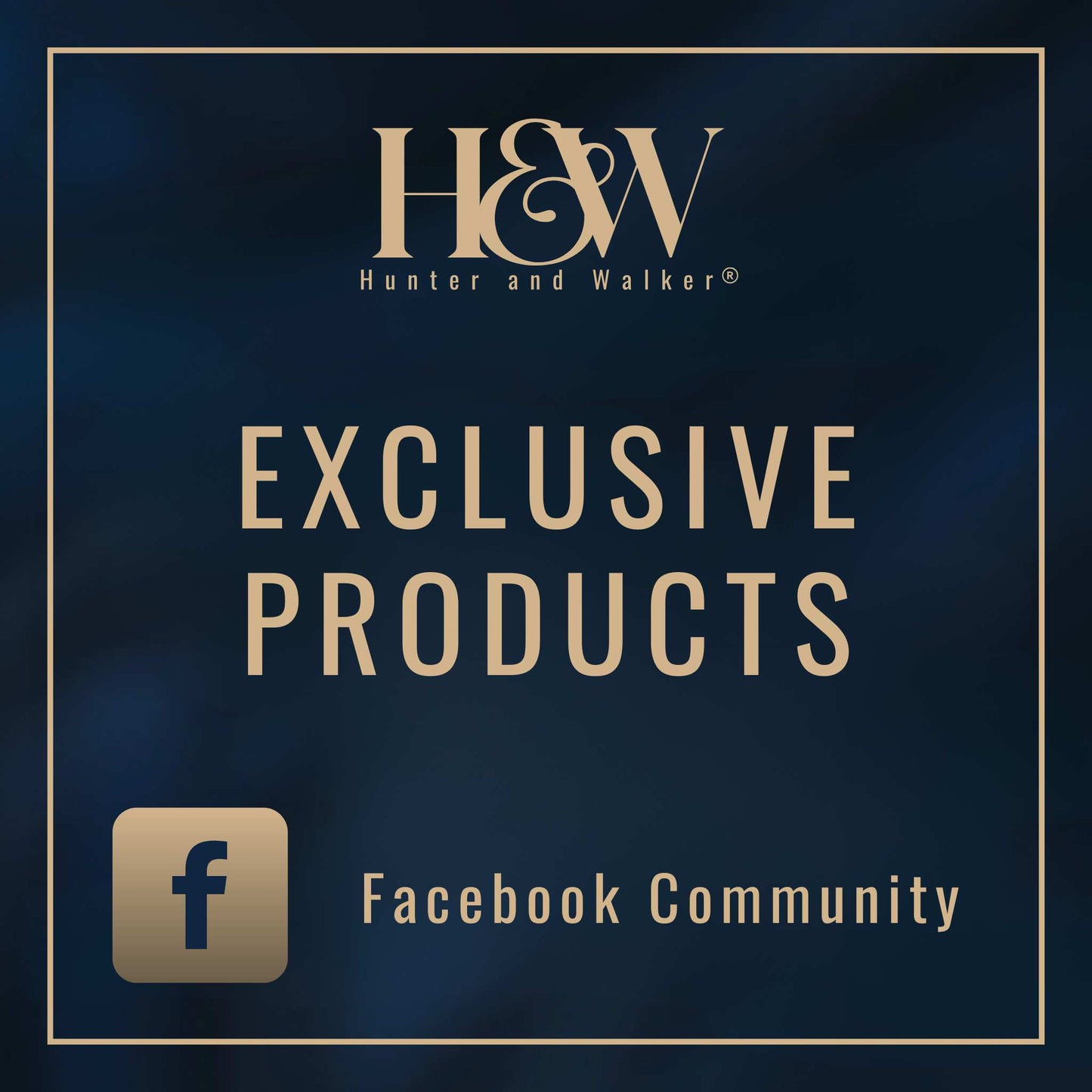 Dark Blue and Gold welcome sign for Exclusive Facebook Community members