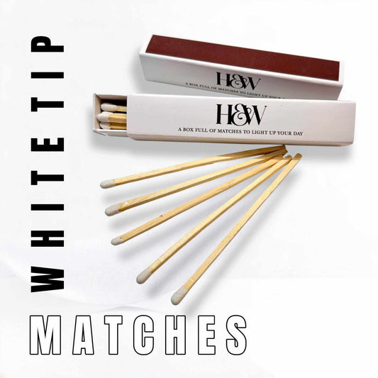Long Candle Matches with white tip
