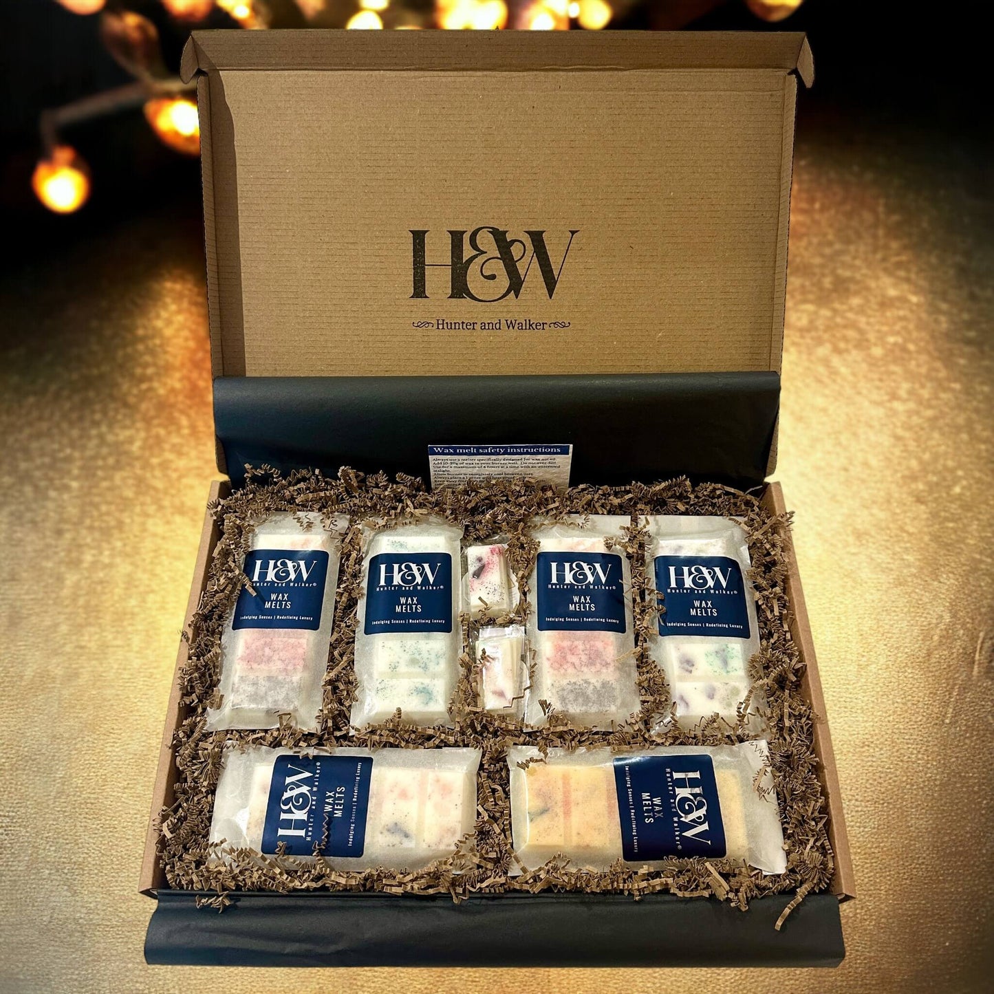 Luxury wax snap bar selection gift box inside look