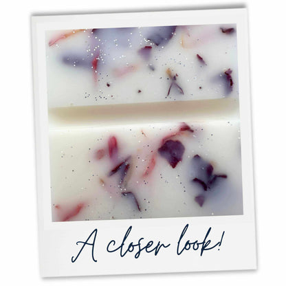 Rhubarb and Rose Wax Melt close up look 