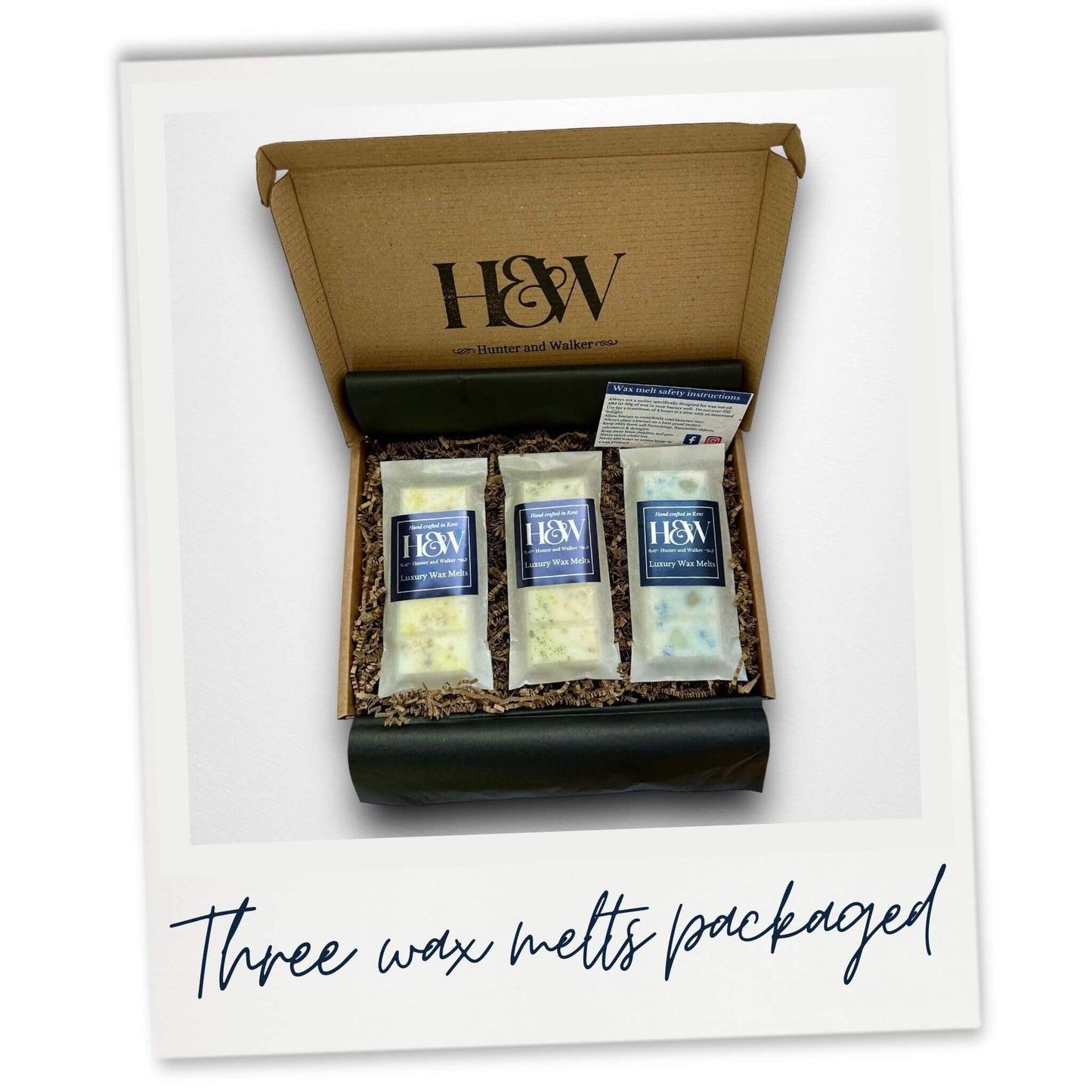How our luxury wax melts are packaged for delivery.