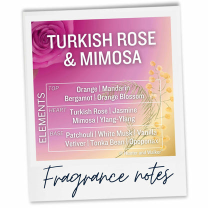 Turkish Rose and Mimosa Fragrance Notes